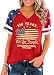 PICKID 250th Anniversary USA Shirt Women American Flag T Shirt 4th of July Patriotic Tees 250 Years America Tops