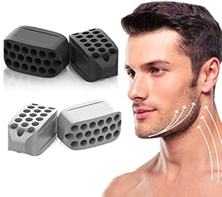 Jawline Exerciser, 4 pack of jaw exerciser, double chin reducer make your face contour clearer, skin firmer, double chin eliminator help you younger and healthier