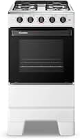 Fogão a Gás Mesa Inox e Forno 50L Limpa Fácil Esmaltec IDEAL POP F4ISB Cor Branco 4 bocas