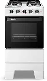 Fogão a Gás Mesa Inox e Forno 50L Limpa Fácil Esmaltec IDEAL POP F4ISB Cor Branco 4 bocas
