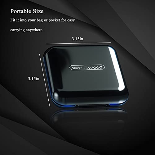 Image of Pill Organizer Portable Pill Box Waterproof Pill Case Travel Medicine Organizer for Purse or Pocket Multifunctional Small Pill Storage Box with Removable X Compartments for Jewelry Earrings