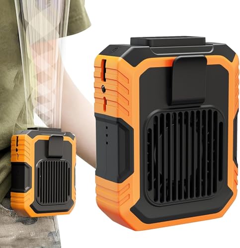 Image of NYALA Portable Waist Fan with Clip & Power Bank Function | 6000mAh Rechargeable Battery, 3 Speeds, Flashlight | Cooling Fan for Travel, Running, Camping | Wearable Belt /Neck USB Fan for Outdoor