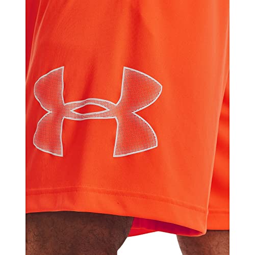 Image of Under Armour Men's Tech GraphicDISC 10 inch Shorts, Blaze Orange (825) /White, Small