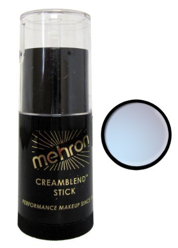 Mehron CreamBlend Stick Makeup MOONLIGHT WHITE Lt. Blue .75 oz