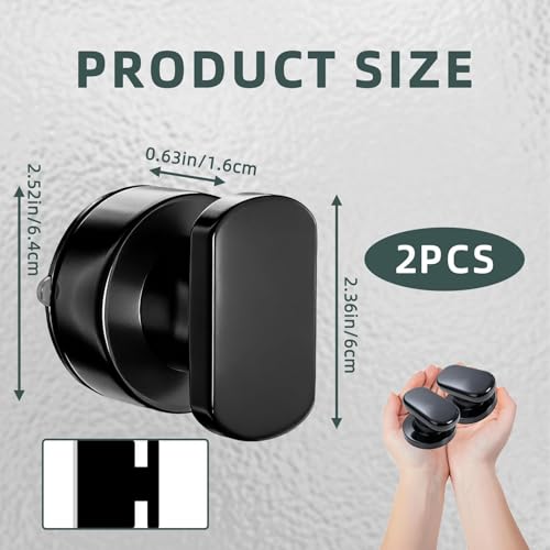 Miniatura 5 de 2 Piezas Potente Mango De Ventosa Tirador Ventosa Puerta Cristal Mangos De Pvc Abs Manijas De Puerta Con Ventosa Para Baño Cocina Armarios Tirador De Puerta Con Ventosa Sin Taladrar