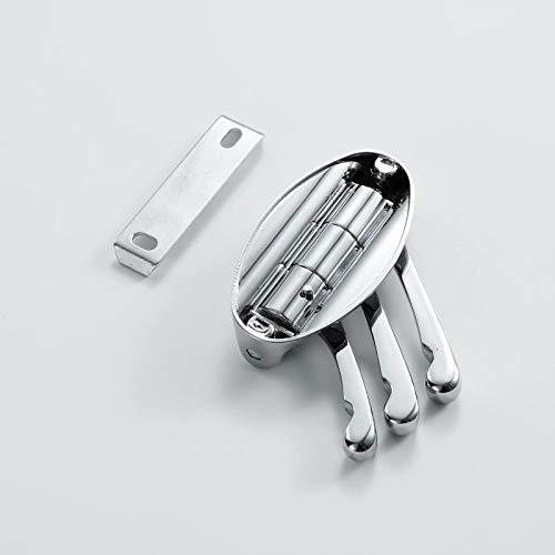 Interior Solutions Solid Metal Coat Hooks Heavy Duty Swivel Pronged Robe Hook With Three Foldable Triple Swing Arm For Hat Towel Clothes In Kitchen Bathroom Chrome #TOP7