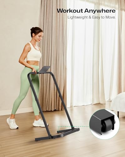 Image of UREVO Walking Pad Handle Bar Only, Universal Compatible for Walking Pads 23.6'' Wide, Transform WalkingPad Into a Treadmill in Seconds, Easy Moving with Wheels, Quick Assembly, Sturdy Design