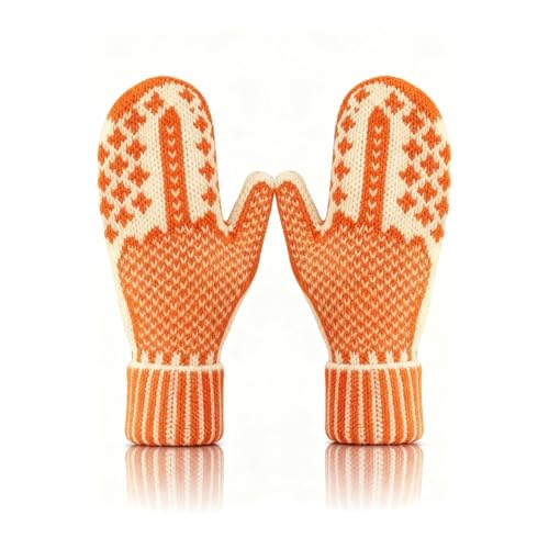 mipintura Naughty List Knitted Winter Mittens Funny Middle Finger Mittens Funny Novelty Warm Gloves for Cold Weather (1)