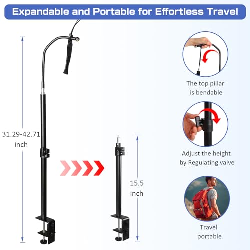 Image of IKSTAR CPAP Hose Holder for Bed - Stable Anti-Slip Base, Adjustable Tube Hanger, Prevents Tangles & Blockage, Durable Carbon Steel, Travel-Friendly CPAP Accessories for Better Sleep