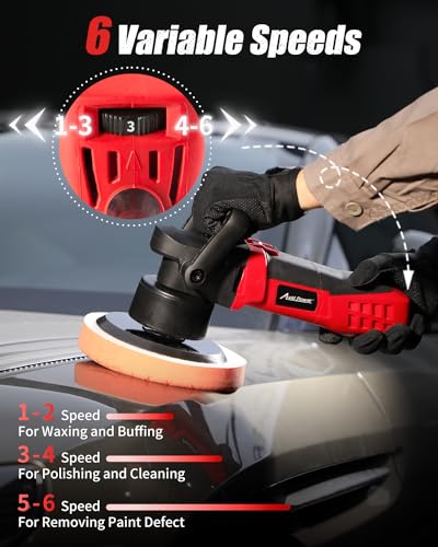 Avid Power AEP127 Buffer Polisher, 6-Inch Dual Action/Da Polisher For Car Detailing, Random Orbital Car Buffer Polisher Waxer Kit thumb #2