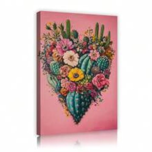 Motif floral romantique sur toile pour exprimer l'amour chez soi