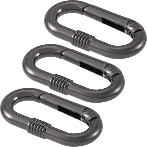 Image of Oval Spring Ring Clips, Metal Keyring Purse Clip | Heavy Duty Opening O Ring Carabiner for Keychains,Backpacks, Keys