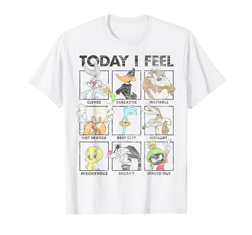 Looney Tunes Today I Feel Distressed Character Box Ups T-Shirt