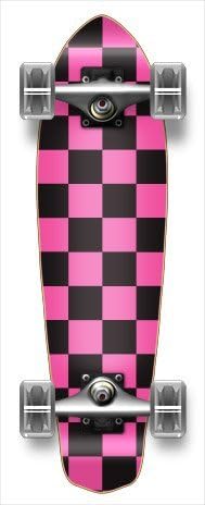 Micro Cruiser Checker & Bandana Complete Graphic Longboard - 25" X 6.5"