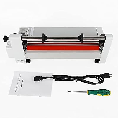 Hot Cold Roll Laminator, 110V Single Dual Side Digital Display Laminating Machine, Electronic Temperature Control, Automatic Constant Temperature Protection, Max Width 350mm