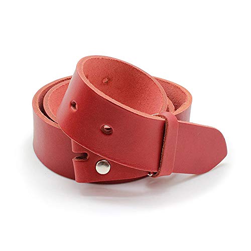 【栃木レザー】【日本製】ベルト帯のみ 4.0cm幅 スムースレザー クラシコ レザーベルト 交換用ベルト バックルなしベルト ベルト メンズ 本革 栃木レザー 帯のみ バックル別売り MadeinJapan（tochigi-smooth-40mm） (RED)