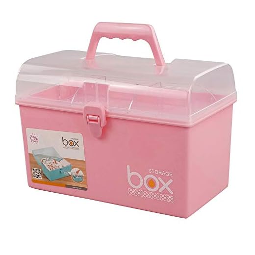 Mayish Botiquin de Primeros Auxilios Pequeño Caja de Medicamentos Botiquin Medico Caja Maquillaje Botiquín Metalico Caja Metalica de Plástico Pequeña Con Tapa, Color Rosa, 1 Paquete