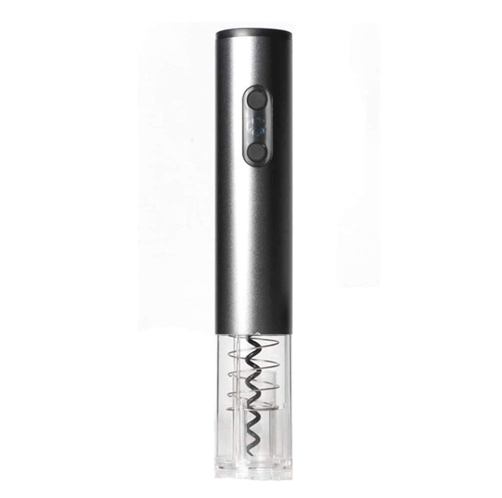 Conjunto de Regalo de Vino, Incluye abrelatas de Botella de Vino eléctrico de Acero Inoxidable, Cortador de láminas, Amantes del Vino, Rojo (Color : Gray)