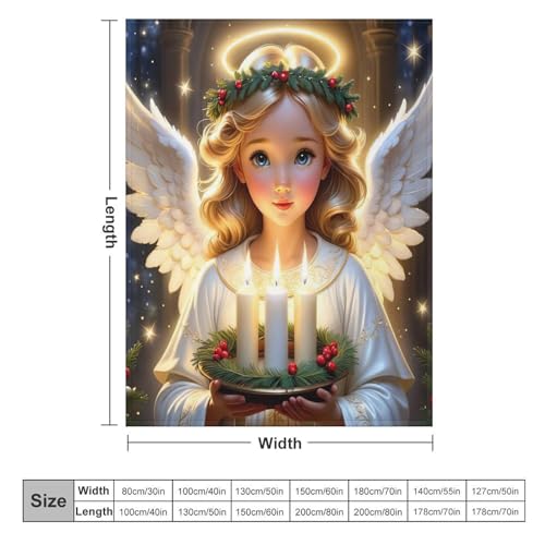 Manta de franela de ángel para tardes de sofá y lectura 6