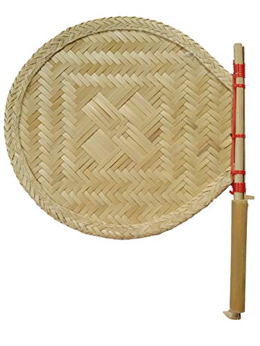 Image of Hand Fan /Pakha /Pankha /air Blower /Bamboo Made Handicraft Fan with Handle. (Queen)
