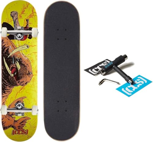 Image of [CCS] Skateboard Complete | Maple Wood | Professional Grade | Fully Assembled with Skate Tool & Stickers | Adults, Kids, Teens, Youth | Boys & Girls