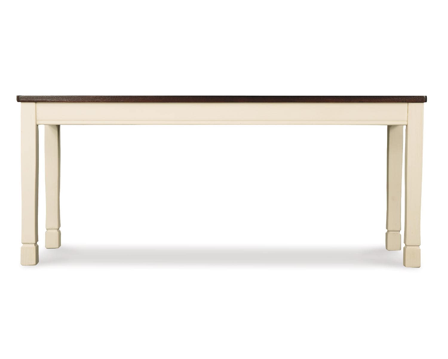 Signature Design by Ashley Whitesburg Cottage Rectangular Dining Bench, Brown & Antique White