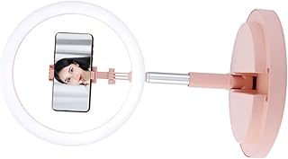 NUOBESTY Anillo LED Rosa Iluminación para Fotografía y Maquillaje de Portátil para Transmisiones