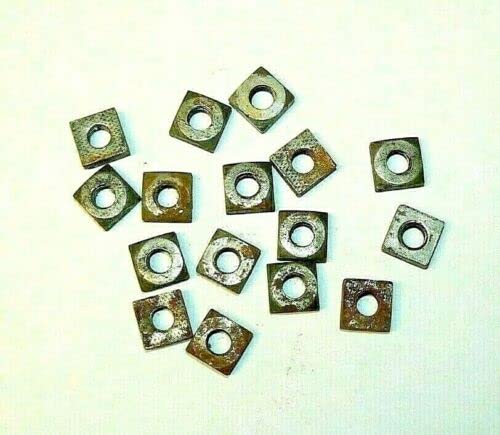 5/16"-18 Square Nuts (Semi-Finished) - Plain Finish - Lot of 100 Pcs. (Rusty) HQ