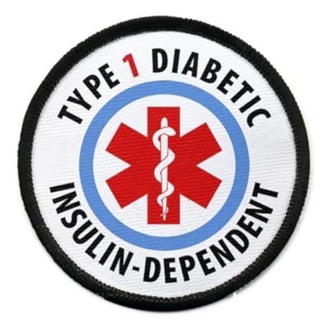 Creative Clam Type 1 Diabetic Insulin Dependent Medical Alert 3 Inch Black Rim Patch Cover