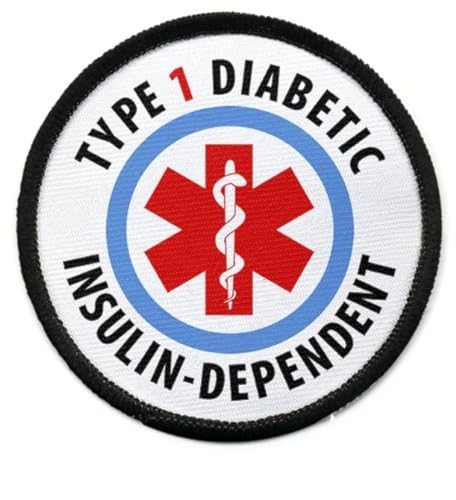 Creative Clam Type 1 Diabetic Insulin Dependent Medical Alert 3 Inch Black Rim Patch