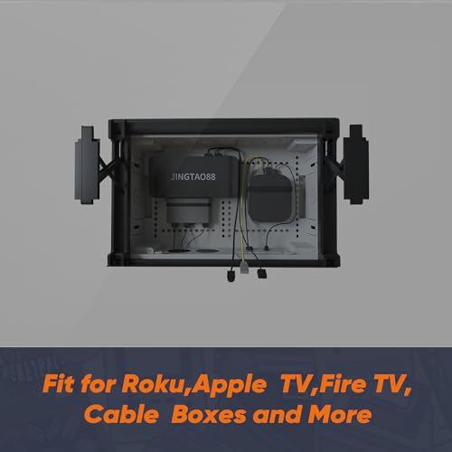 9\" in-Wall TV Media Box, Recessed Cable Management Enclosure Fit for Apple & Roku & Fire TV, Seamless Structured Wiring Storage, Clutter-Free Wall Mount AV Solution