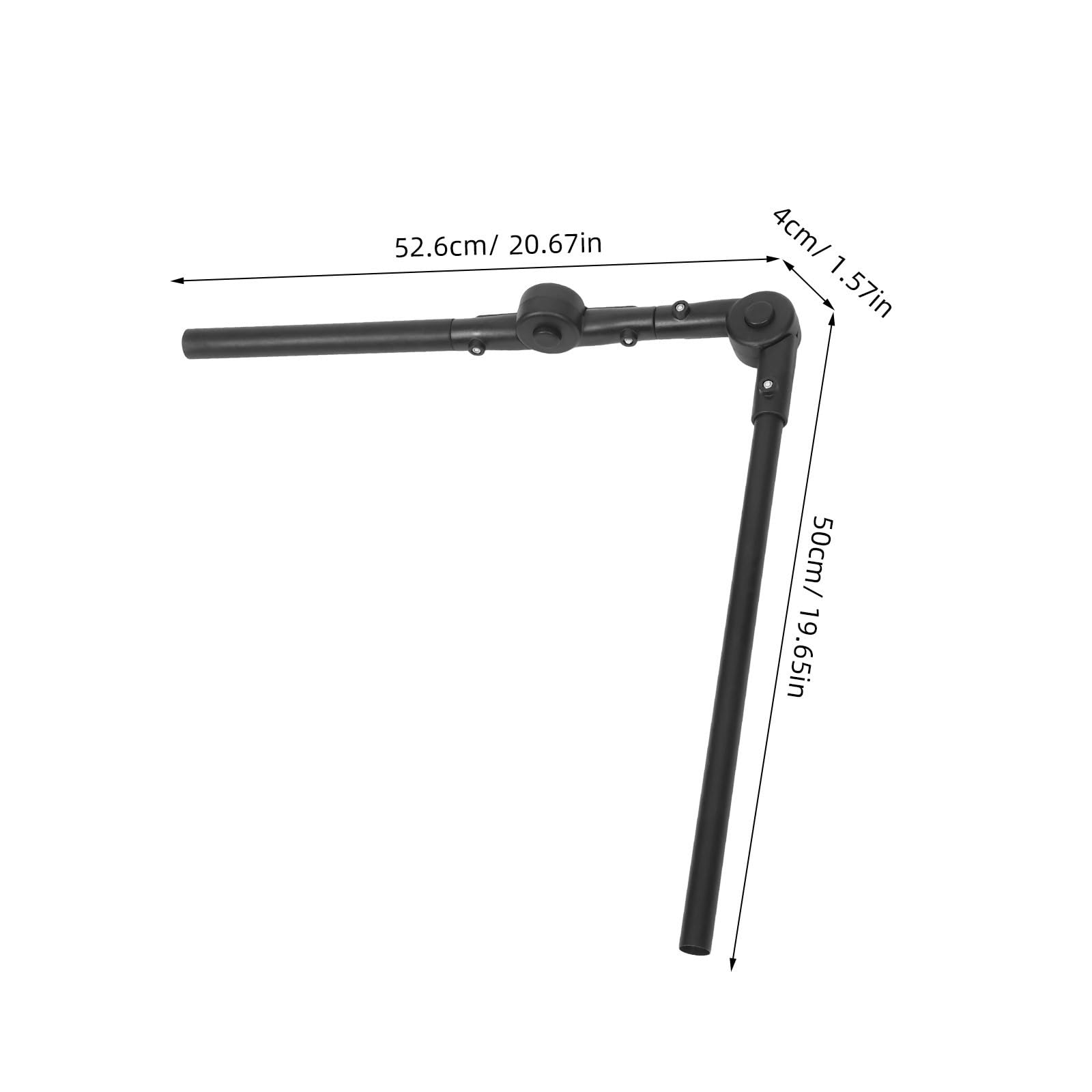 Asa de Repuesto para Carrito de Camping Plegable, Acero Inoxidable Negro