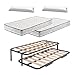 HOGAR24 ES.es-Cama Nido Estructura Reforzada Doble Barra Superior (4 Patas) + 2 Flexitex + 2 Almohadas de Fibra, 90x190cm