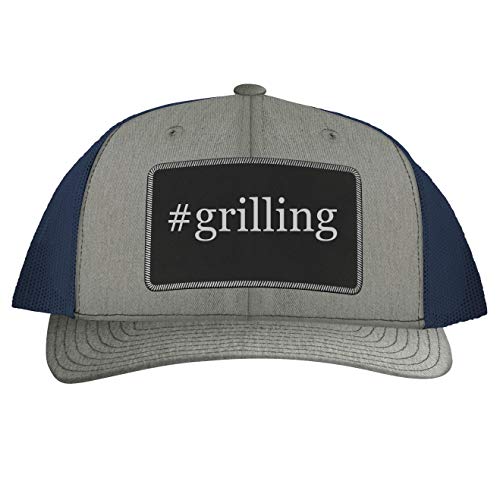 #Grilling Leather Patch Trucker Hat Heather Navy One Size