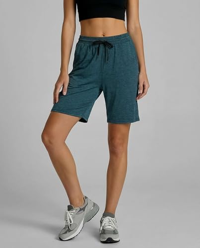 Image of 4 Pack: Women's Dry-Fit Athletic 7 inch Bermuda Long High Waisted Running Shorts Available in Plus Size Set