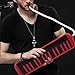 32 Key Melodica for Beginners, Ergonomic Wind Instrument with Built-in Keyboard, Red