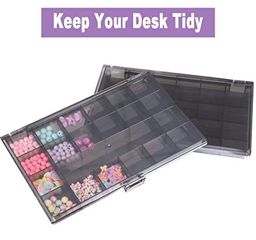 Image of Bead Organizer Conatiner (3 Pack) 21 Grids Diamond Painting Storage Containers, Portable Crafts Organizers and Storage, Black Compartment Container Storage for Jewelry, Fishing Tackles Glitter or Seed