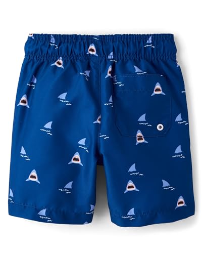 Image of The Children's Place Boys' Short Sleeve Rashguard and Swim Trunk, 2-piece Set