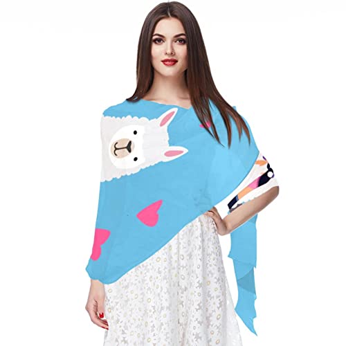 Foulard en mousseline de soie imprimé alpaga idéal pour vos sorties