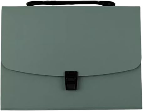 Folders,Document Organiser, Protective File Storage,13 Pockets,Portable File Wallet Storage/Green Color Green