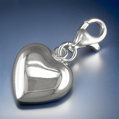 GW Jewelry 925 Sterling Silver Open Heart Charm Bead - 'I Love You' Engraved, For Bracelets & Necklaces