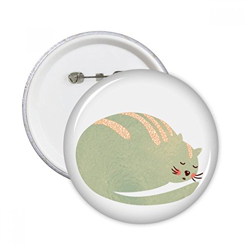Badge rond chat mignon DIYthinker : lot de 5 broches bouton multicolores taille S pour vêtements