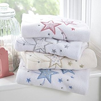 Clair de Lune Stardust Fleece Blanket, Blue, Moses/Crib/Pram