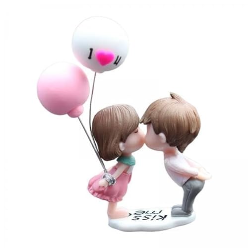 MERIGLARE 3x Little Cartoon Couples Figurines, Statue Making Micro Landscape Decoration Car Doll, �L�X