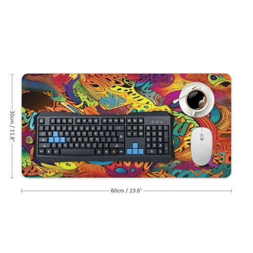 Colorful Pattern Pad para escritorio grande con base de goma miniatura 2