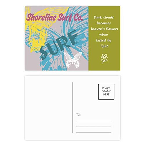 Poésie papillon d'été Shoreline Surf cartes postales pour souvenirs de vacances