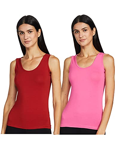 Image of Longies Women's Sleeveless Camisole (LWSLTPO2V001 Pink & L.Maroon16 L)