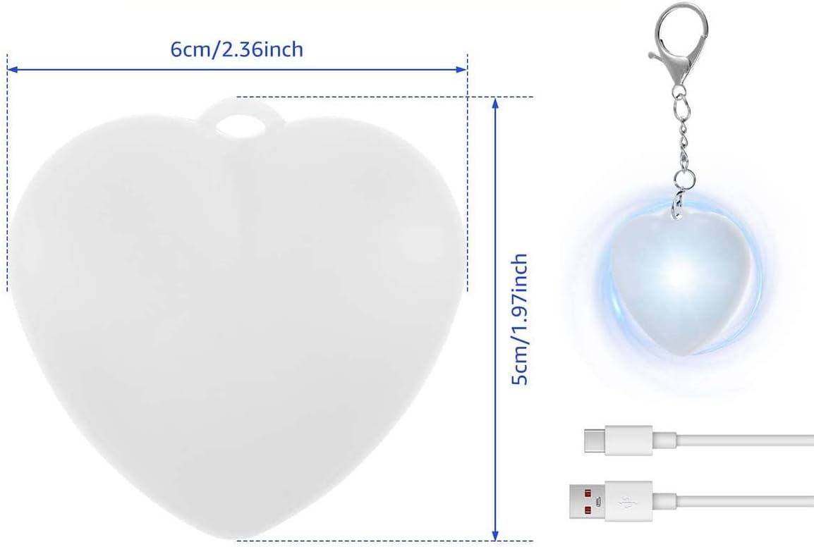 2PCS Purse Light Handbag Light, Purse Glow Heart Light, Automatic Sensor Purse Lamp, Portable Heart Shape Handbag Night l Ight or Women, Girls, Friends, Valentine Gifts - Image 7