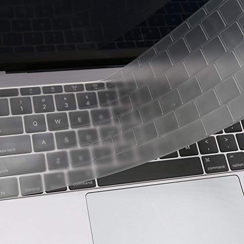 Image of Oaky Keyboard Protector for MacBook Pro 13 inch Without Touch Bar 2017 /2016 Ultra-Thin Keyboard Skin Protector Model - A1708 and MacBook 12 inch A1534 Silicone Clear
