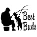 JYHW Fishing Best Buds papá Abuelo Son Pegatinas de Vinilo calcomanía Coche Auto Glass-Dorado